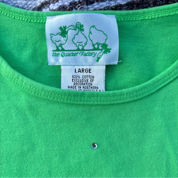 QUACKER FACTORY GREEN WATERMELON THEME RHINESTONE TWO PIECE SET WOMENS SZ LARGE - Picture 4 of 4